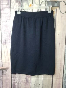 St John Straight Cut Santana Knit Pencil Skirt Navy Blue sz 6 - Picture 1 of 4