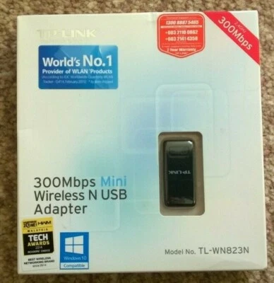 TP-LINK 300Mbps Mini Wireless N USB Adapter TL-WN823N - Image 1 of 2