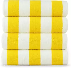 Beach Towel - 2 Pack and 4 Pack Beach Towels Oversized, Cabana Stripe Large Be - Picture 1 of 15