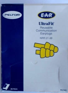 Peltor NRR21 Hearplugs Reusable Communication Earplug Ultrafit 25 Pairs - Picture 1 of 1