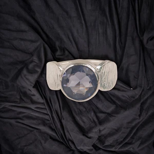 Blue IoliteGemstone Handmade 925 Sterling Silver Design Jewelry Ring Gift For - Picture 1 of 3