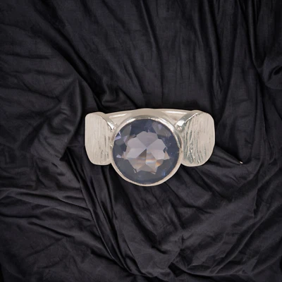 Blue IoliteGemstone Handmade 925 Sterling Silver Design Jewelry Ring Gift For - Image 1 of 3