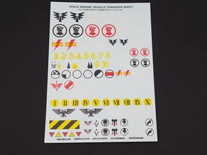 GW 40K SPACE MARINE VEHICLE TRANSFER SHEET. GREEN 285 - Picture 1 of 1