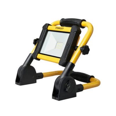 LITECRAFT Stanley Work Light Portable 8 Watt Rechargeable LED Floodlight - Black, Yellow