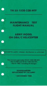 Historical book for Maintenance Test Flight Manual for OH-58A/C Helicopters - Picture 1 of 1