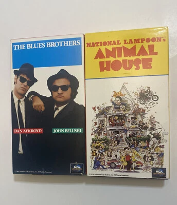 The Blues Brothers & Animal House VHS Tapes John Belushi MCA Universal - Image 1 of 4