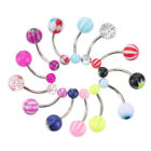 100 Pcs Acylic Belly Piercing Jewelry Ring Button Ladies Studs Piercings