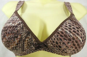 Olga 32009 Brown NWOT 34B Animal Print Plunge Underwire Bra  ❤️  - Picture 1 of 11