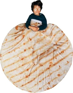Catalonia Burrito Tortillas Blanket Taco Blanket Throw for Kid Food Wrap Blanket - Picture 1 of 8