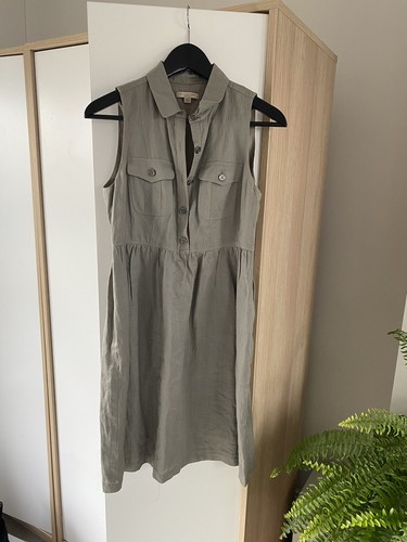 Abito Burberry Brit 100% Rami UK8 stile safari classico.