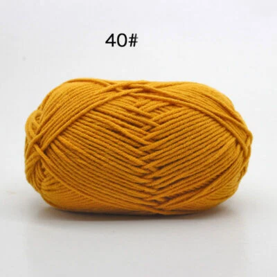 62 Colores Leche Algodón Madejas Tejido a Mano Lana Bebé Crochet Grueso Hilo 50g Foto 1 de 4