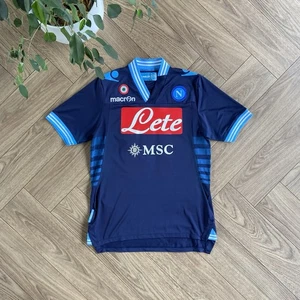 Vintage Napoli Football Shirt Jersey Size L 2012/13 Macron Away Navy - Picture 1 of 7