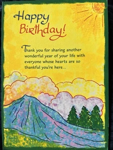 BLUE MOUNTAIN ARTS "HAPPY BIRTHDAY! THANK YOU FOR..." BIRTHDAY CARD - Picture 1 of 4