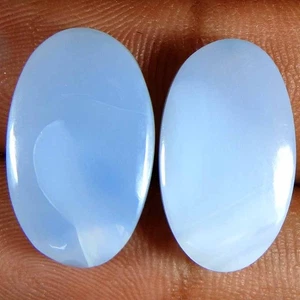 15.30Cts100%Natural Australian Blue Quality Opal Oval Pair Cabochon Gemstone - Picture 1 of 3