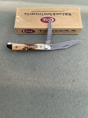 Case Stag Damascus MIB 1999 Peanut Knife 5220 Dam - Image 1 of 4