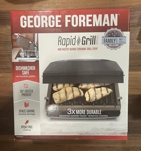 George Foreman Rapid Grill Indoor Grill & Panini Press family size - Picture 1 of 6