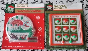 Vintage Kurt S Adler Weihnachten Kinder Flipper Spiel Tic Tac Toe Spielzeug Santa's World - Bild 1 von 6