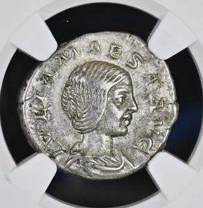 IMPERIO Julia Maesa Madre Dinastía Severo NGC XF Antigua Moneda Romana de Plata D564 - Imagen 1 de 6