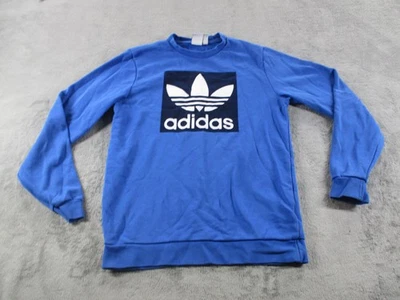 Adidas Sudadera Juvenil XL Azul Trifolio Originales Cuello Redondo Pullover Logo Grande Foto 1 de 4