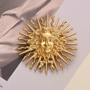 Vintage Sun King Brooch - European Royal Court Style Pin - Picture 1 of 4