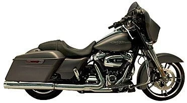 140-65226 NEW SUPERTRAPP 4" STOUT CHROME MUFFLERS FITS 2017-2025 HARLEY TOURING - Image 1 of 2