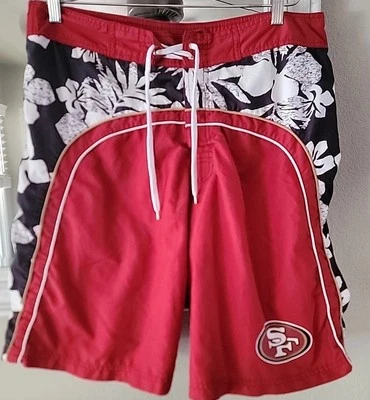 NFL Team Appearel Red Swim Trunks Hawaiian SF 49er / (L)  - Image 1 of 3