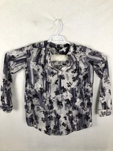 Simply Vera Vera Wang Shirt Damen Small Grau Blumen Aquarell Langarm - Bild 1 von 8
