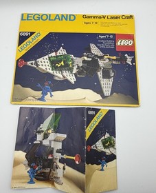 Vintage LEGO Space Futuron 6891 Gamma-V Laser Craft Box Flap & Instructions Only