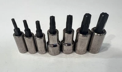 Sears Craftsman USA 7pc Torx Bit Socket Set 1/4” & 3/8” ~ GK - image 1 of 3