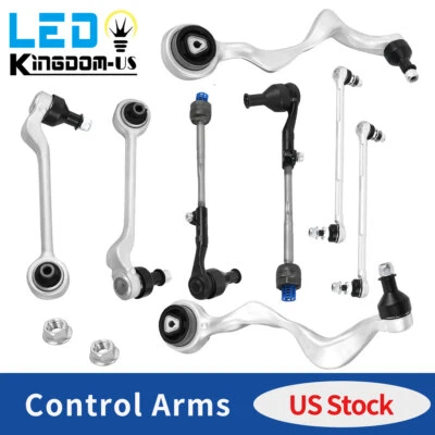 8x Front Lower Control Arms Sway Bars Tie Rod End Link for BMW 128i 135i X1 RWD - Image 1 of 4