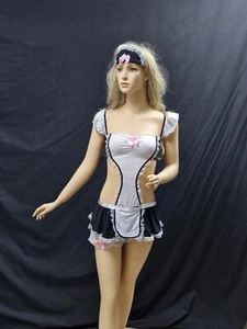 NEGLIGE SeXy DIENSTMÄDCHEN Kostüm AUPAIR Mädchen ZIMMERmädchen Maid STRING XS S - Bild 1 von 4