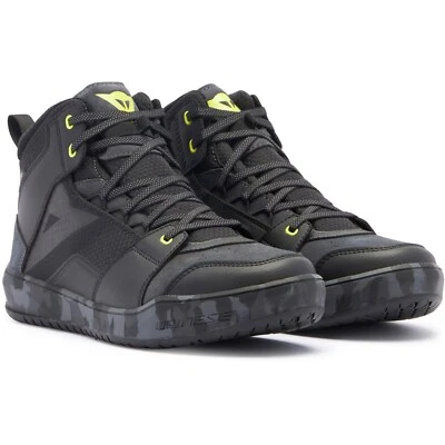 Motorcycle Shoes Sneakers 40 - Dainese Suburb D-WP - Black Camo Yellow - Image 1 of 4