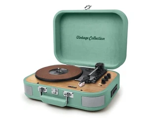 Giradischi Vinile Vintage MUSE MT-201 WG 33/45/78 giri USB Rec Bluetooth Verde - Imagen 1 de 4