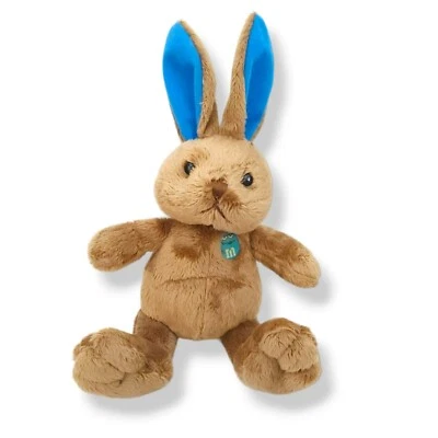 M&M Advertising Plush Galerie Blue Poseable Ears Brown Bunny 10" - Image 1 of 4