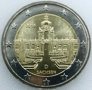 Germany 2016 (A) Commemorative €2 Coin - Sachsen/Saxony - Dresdner, UNC - Picture 1 of 2