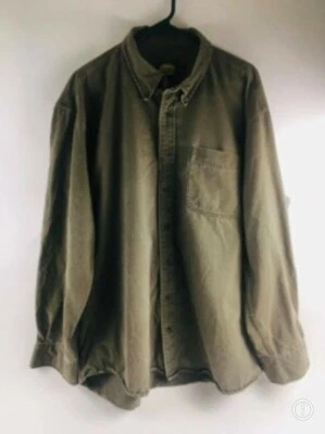 Cabela's Shirt Men's Size Extra Large Green Brown Button Down with Pocket - Image 1 of 4