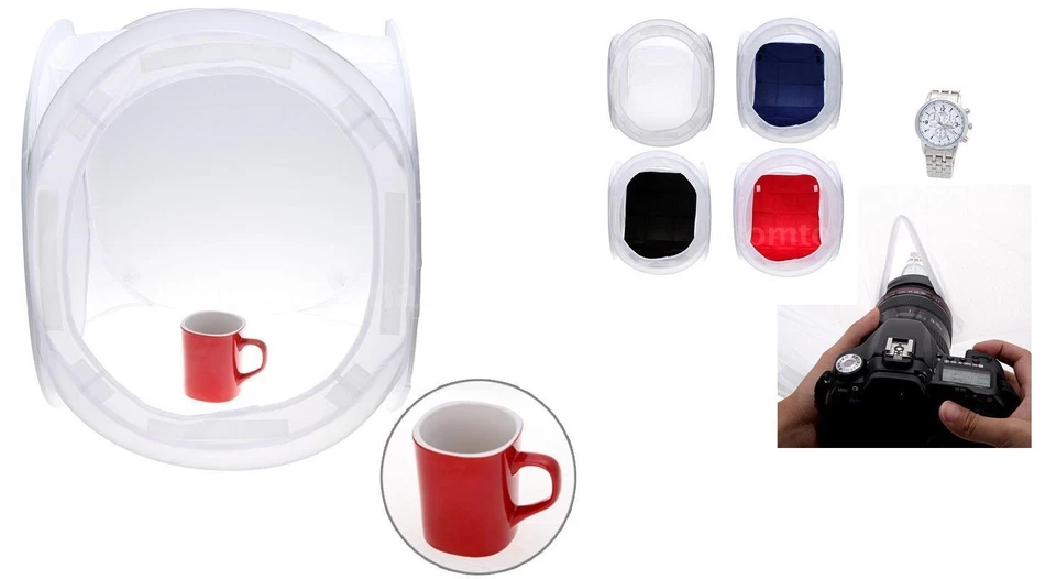 16 inches 40x40 Photo studio light shooting tent cube softbox 4 backdrops - Image 1 of 1