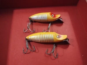 Paar Vintage Heddon River Runt Spook Angelköder, 2,5 & 3 Zoll - Bild 1 von 6