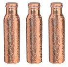 100 % Copper Water Indian Pure Bottle 950ml Approx Joint less Bottle Set of 3