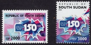 SUDÁN DEL SUR 2025 - 150º ANIVERSARIO UPU CONJUNTO DE 2 ESTAMPILLAS - Envío gratuito a EE. UU. - Imagen 1 de 1