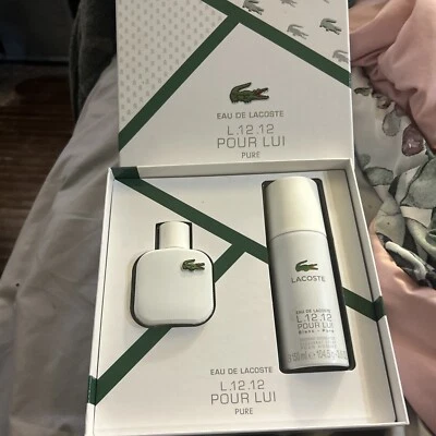 Eau De Lacoste L.12.12 Blanc- Pure de LACOSTE 2 piezas Set de regalo para hombre nuevo en caja Foto 1 de 4