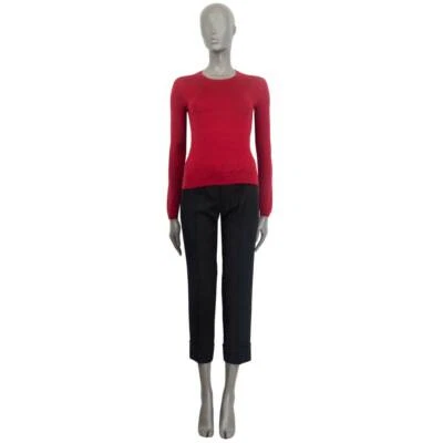 Suéter Cuello Redondo 63036 Auténtico MIU MIU Rojo Mezcla Cachemira 40 S Foto 1 de 4