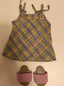 American Girl Of Today kariertes Outfit am Pool nicht mehr produziert 2003 gebraucht, in einwandfreiem Zustand - Bild 1 von 4