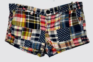 American Eagle Vintage Madras Plaid Favorite Boyfriend Shorts Sz. 12 Y2K - Picture 1 of 11