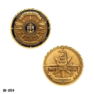 US Navy Chief NEX Challenge Coin ~ 2020 ~ "Don't Tread On Me" ~ Vanguard USA NEW - Picture 1 of 3