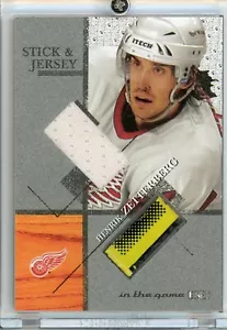 Henrik Zetterberg HOF Game Used Stick and Jersey 2004 ITG, Rare - Picture 1 of 2