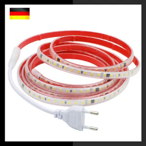 230V LED Stripe Streifen 120LEDs/m Wasserdicht Strip Lichterkette Selbstklebend - Bild 1 von 17