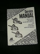 OEM McCulloch 300 Series ,Eager Beaver 2.1, Wildcat OEM Service Manual