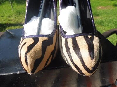 Karen Millen animal print chunky high heeled court shoes immaculate size 36 - Image 1 of 4