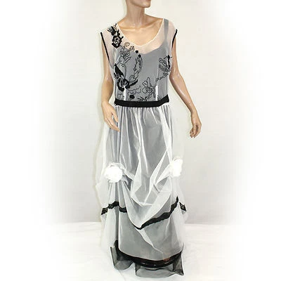 Nataya Plus Size Vintage Titanic Wedding Bridal Tulle Dress Slip Set 1X - Image 1 of 4